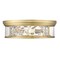 Z-Lite Clarion 4 Light Flush Mount, Rubbed Brass & Inner Clear Water & Outer Clear 493F4-RB - alternate 2